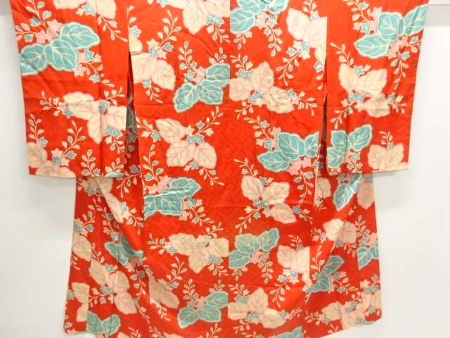 JAPANESE KIMONO / ANTIQUE JUBAN / SILK / MON KINSHA / PAULOWNIA